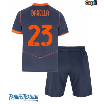 Inter Milan Nicolo Barella #23 Echipament de Fotbal Replică 2025-26 Copii Treilea (+ Șorturi)